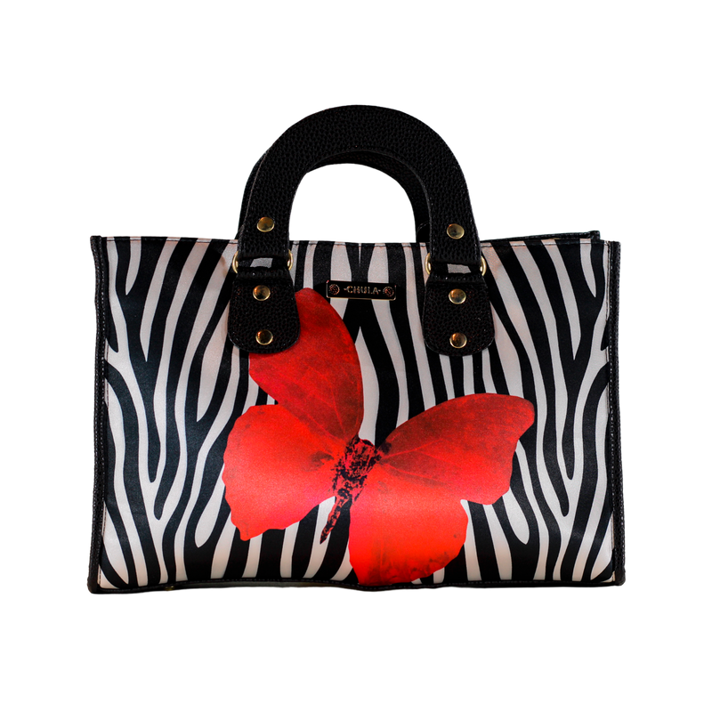 Cebra Red Butterfly - Canasta Chula Moda Latina