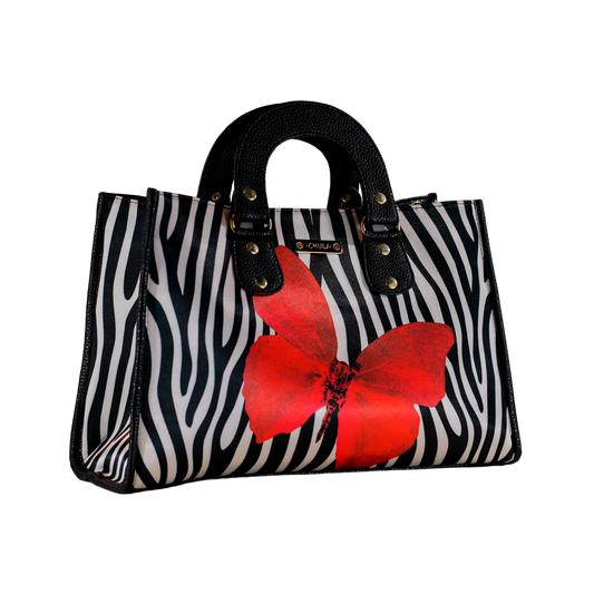 Cebra Red Butterfly - Canasta Chula Moda Latina