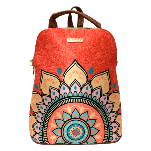 Mandala Orange - Backpack Chula Moda Latina