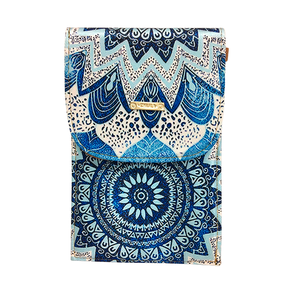 Mandala Azul - Porta Cel Amelie Chula Moda Latina