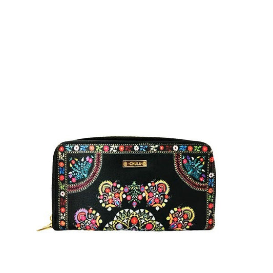 Mandala Colors Red - Cartera Doble Cierre Chula Moda Latina