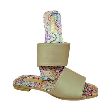 Oro Silken - Sandalia Flat chulamexico
