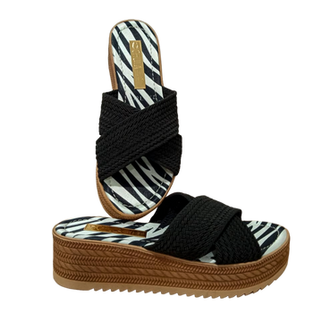 Tejido Negro - Sandalia Plataforma chulamexico